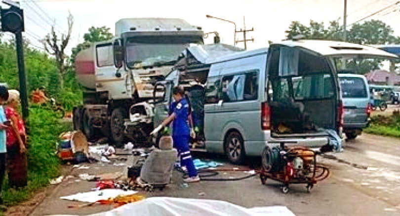 Head-on collision kills five, injures three in Khon Kaen