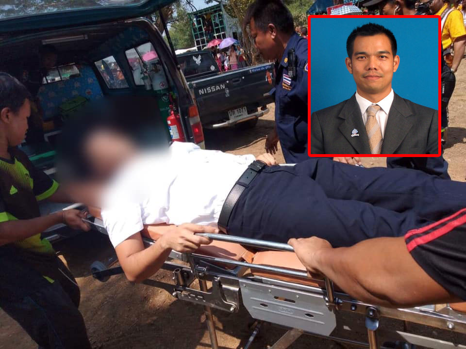 บั้งไฟตะไลตกใส่หัว ส.ส.พลังประชารัฐ หัวแตก | The Thaiger