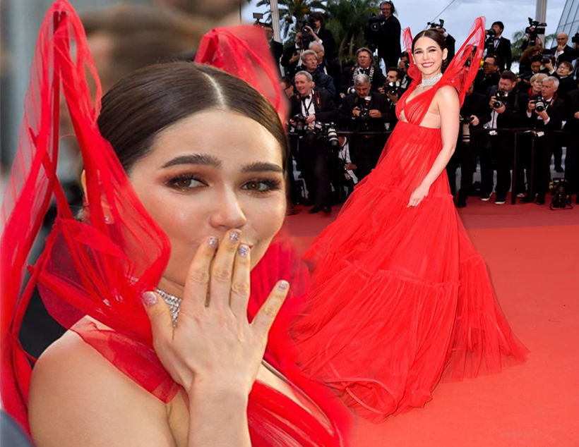 “ชมพู่ อาร์ยา” เริด on fire ลุคที่ 4 บนพรมแดงเมืองคานส์ (Cannes 2019) | The Thaiger
