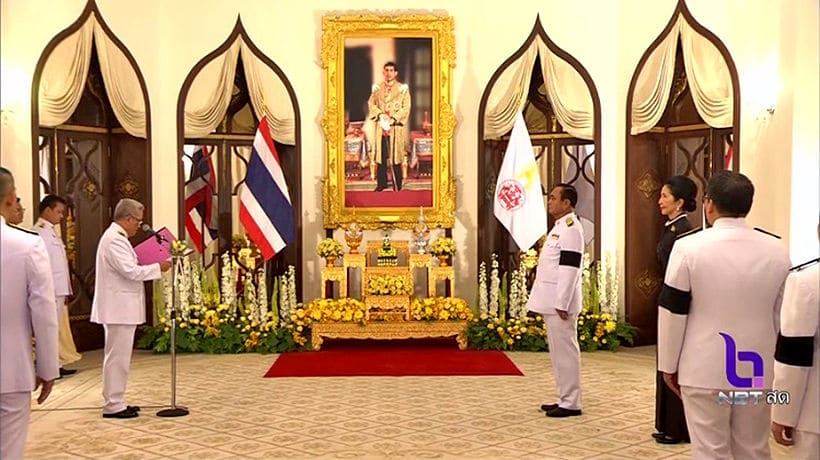 PM Prayut receives Royal endorsement at Government House, Bangkok