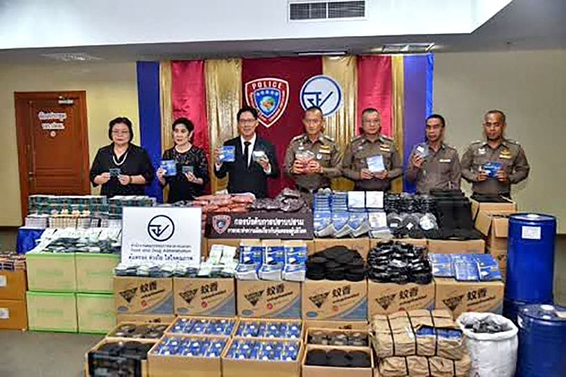 Police seize illegal mosquito repellents and fake nutritional supplements