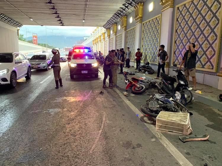 Motorbike riders injured in Chiang Mai underpass - VIDEO | News by Thaiger