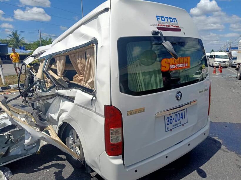 Norwegian man seriously injured after van collides with a truck in Lopburi | News by Thaiger