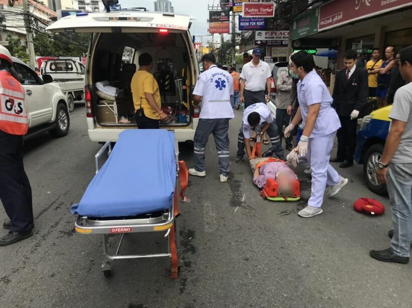 Pedestrian and motorbike driver injured in Pattaya collision | Thaiger