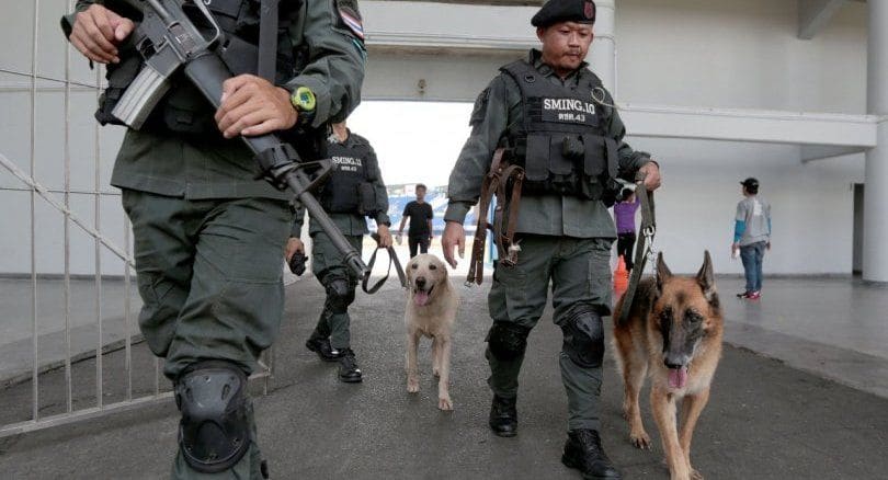 Security stepped up for the end of Ramadan in Songkhla, Thailand