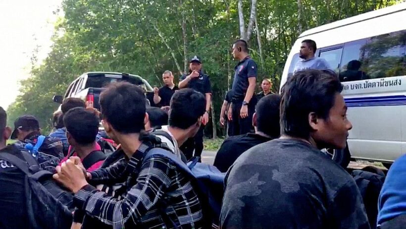 Eighteen Burmese illegal migrants found in a Songkhla camp, Thailand