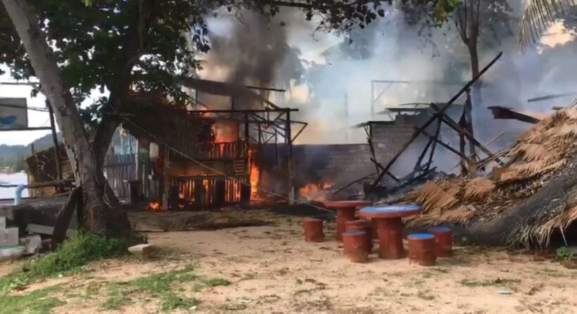 Fire destroys restaurant on Koh Lanta, Krabi – VIDEO