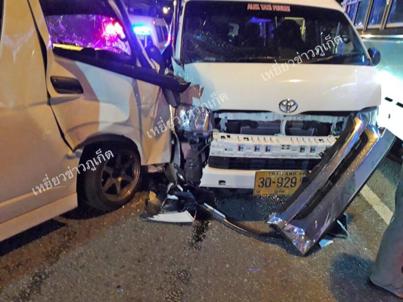 One injured in Patong Hill collision between two minivans & two sedans