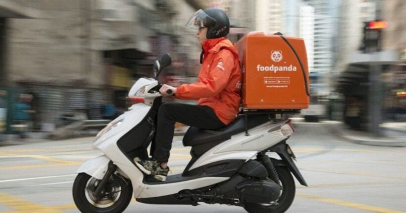 food delivery on motorcycle