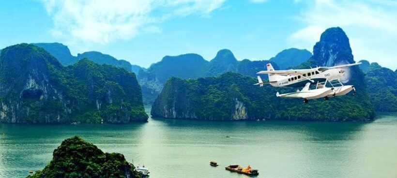 Helicopters high over Halong Bay, Vietnam | News by Thaiger