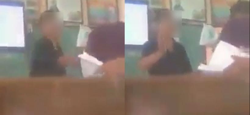 คลิปครูตบบ้องหูนักเรียน เหตุไม่ยอมทำการบ้านส่ง นร. แจงปกติครูอารมณ์ดี | The Thaiger
