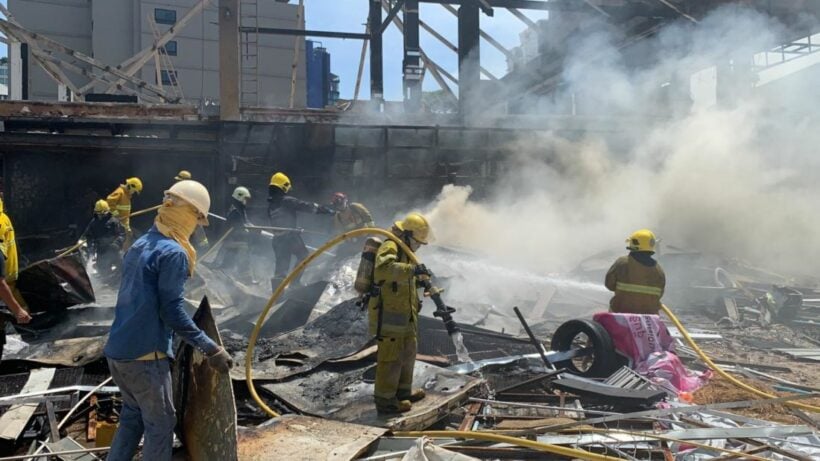 Old pub goes up in smoke this morning in Pattaya