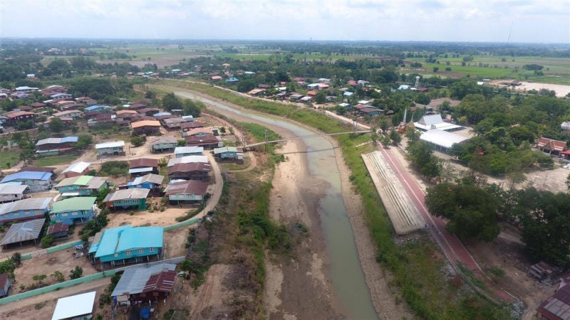 North-central Thailand’s Yom River in Phichit runs low