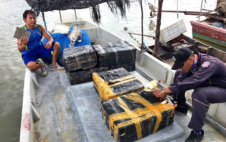 Satun fisherman arrested trying to ship 216 kilos of marijuana south to Malaysia