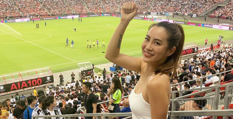 แฟนสเปอร์!? ชมคลิป ‘วีเจจ๋า’ เต้น ‘ํํYMCA’ สุดน่ารัก – ในนัดไก่ปะทะยูเว่ | The Thaiger