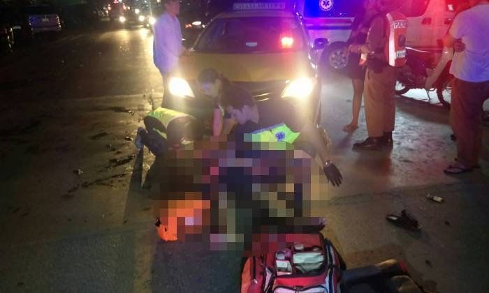 American dies after being knocked over by motorbike north of Bangkok