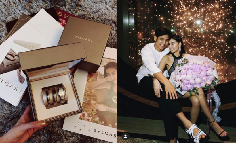 พอร์ช-ศรัณย์ ทุ่มเซอร์ไพรส์วันเกิดหวานใจ ดาว-พิมพ์ทอง ของขวัญชิ้นเล็กๆแต่ราคาไม่เล็ก | The Thaiger