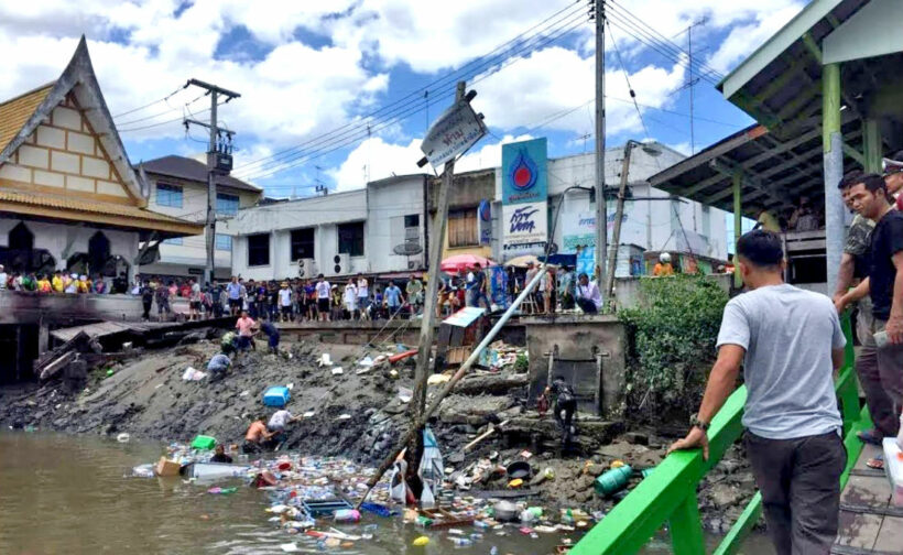 One body recovered, search continues for another after collapse of pavilion in Samut Songkhram