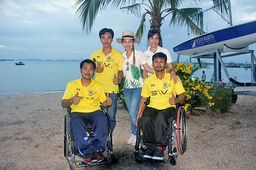 Pattaya fund-raiser donates 10,000 baht for disabled sailing