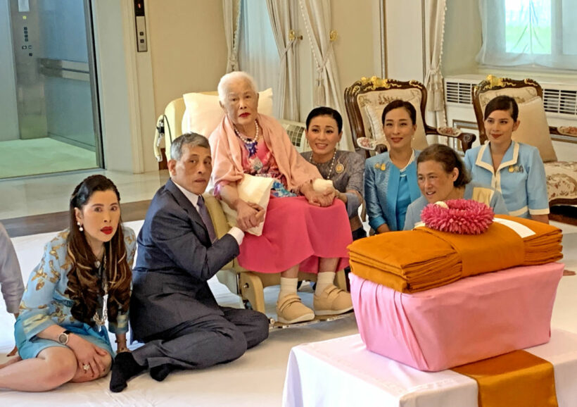 Her Majesty Queen Sirikit, The Queen Mother, makes merit on her 87th birthday