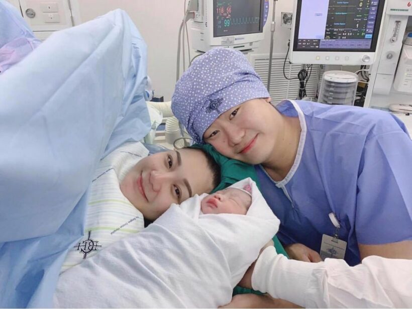 เอ็ม บุษราคัม ลูกหม่ำ จ๊กม๊ก คลอดลูกคนที่ 2 แล้ว | The Thaiger