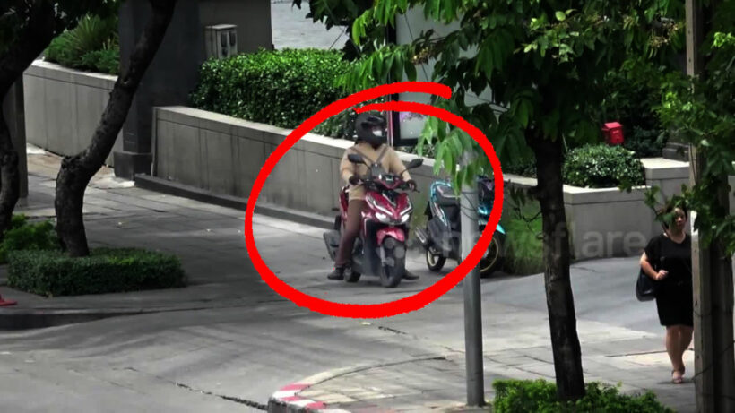 Report motorcycles riding on footpaths today for a 1,000 baht reward