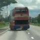Thai bus travels ‘sideways’ along north-east highway | The Thaiger