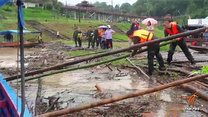 Thailand's longest wooden bridge under threat of collapse after rains soak west | News by Thaiger