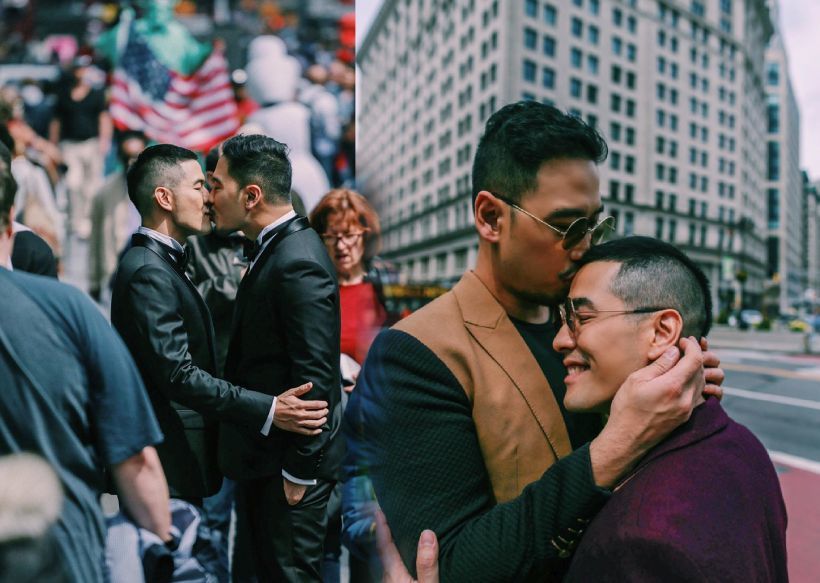 วู้ดดี้เผยภาพพรีเวดดิ้งสุดหวานกลาง Times Square สื่อถึงความเท่าเทียมที่อยากให้เกิด | The Thaiger