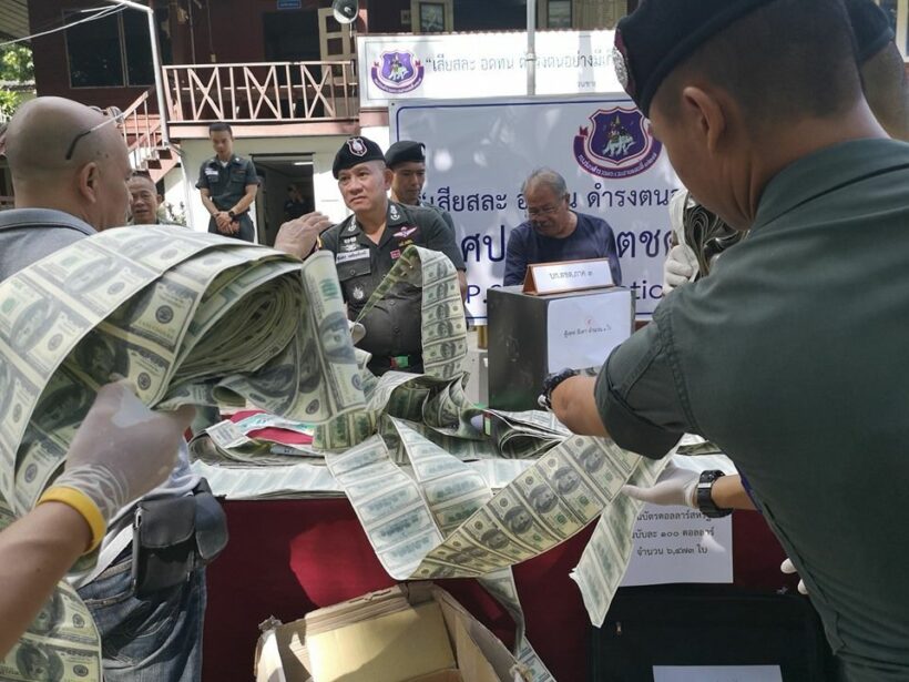 Police arrest Chiang Rai woman with thousands of counterfeit US0 bills