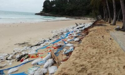 Phuket’s Surin Beach’s anti-erosion walls fails causing another environmental disaster | The Thaiger