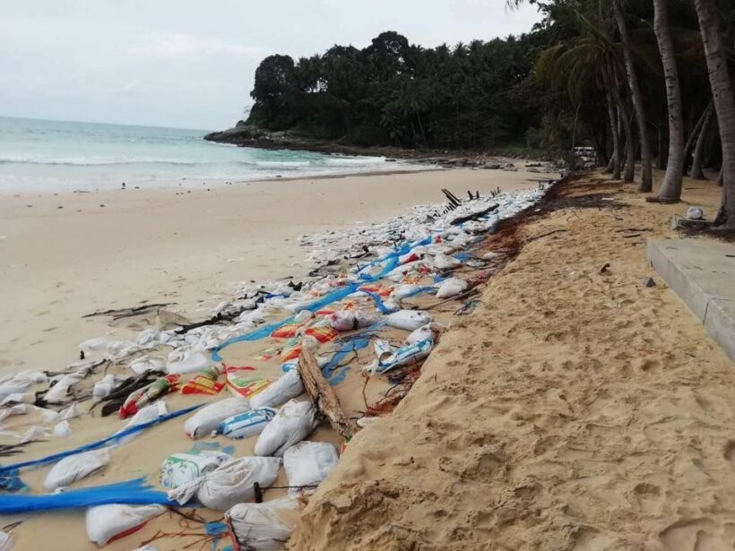 Phuket’s Surin Beach’s anti-erosion walls fails causing another environmental disaster