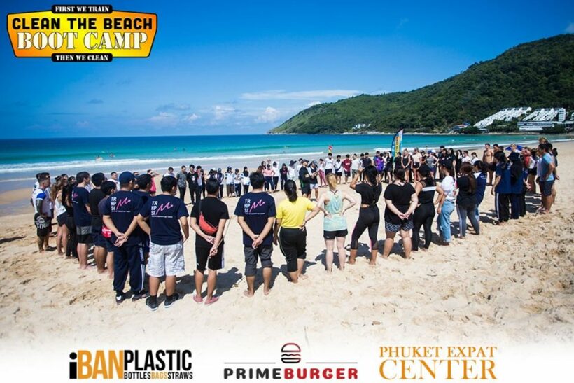 Clean the Beach Boot Camp takes on Nai Harn Beach on World Clean Up Day