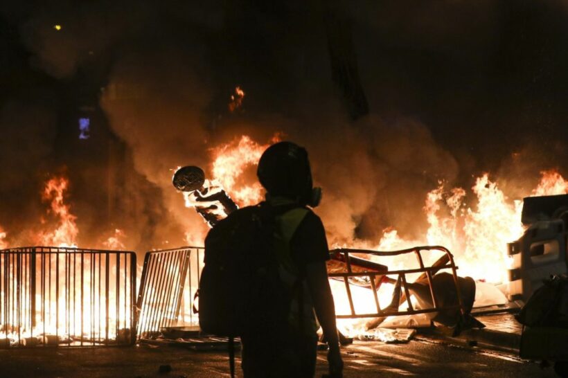 Scenes of chaos in Hong Kong as protests continue