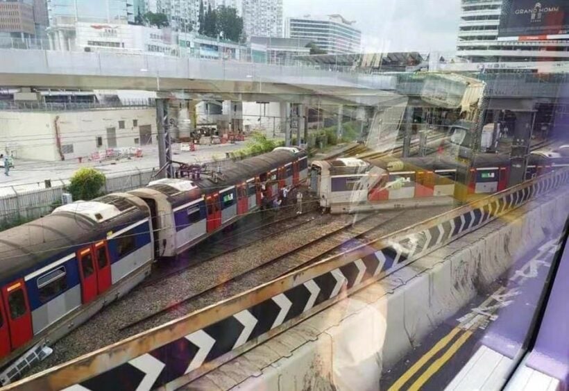 Hong Kong train derails during morning peak