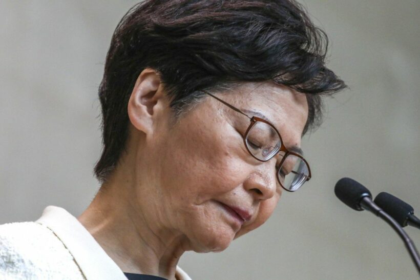 Chief Executive of Hong Kong insists she’s going nowhere