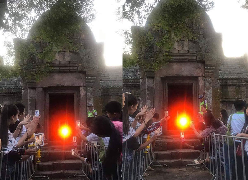 มหัศจรรย์ วันที่ 9 เดือน 9 ดวงอาทิตย์ตรงช่องประตูปราสาหินพนมรุ้ง | The Thaiger