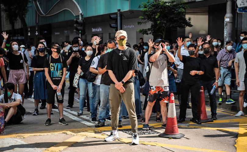 Protesters still wearing masks and city subway grinds to a halt – Hong Kong