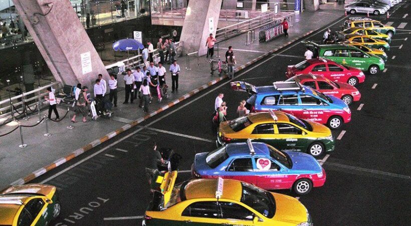 Bangkok airport taxi drivers protest over ride-sharing apps