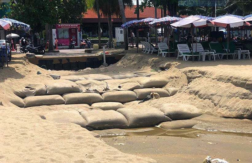 Local residents and vendors demand action on Pattaya Beach erosion