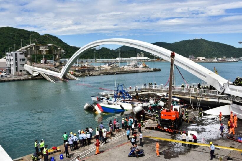 Four bodies recovered, two missing after bridge collapse in Taiwan – VIDEO