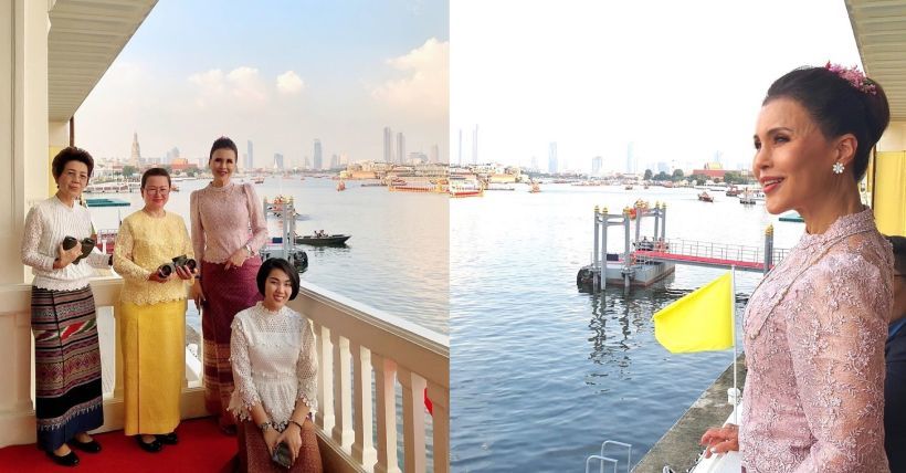 ทูลกระหม่อมหญิงอุบลรัตน ชมซ้อมใหญ่ ขบวนพยุหยาตราทางชลมารค | The Thaiger