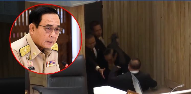 บิ๊กป้อมลื่นล้มกลางสภา บิ๊กตู่อัปเดต หายห่วง | The Thaiger