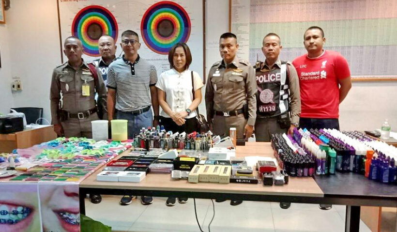 Vaping crackdown continues as Pattaya Police raid local market