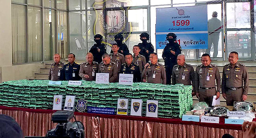 Police net haul of crystal meth and yaba valued at 360 million baht