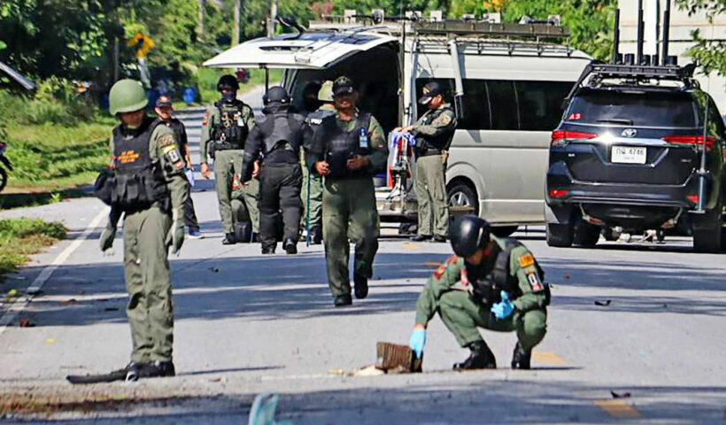 Thai security officials search for attackers after 15 killed on Tuesday in Yala