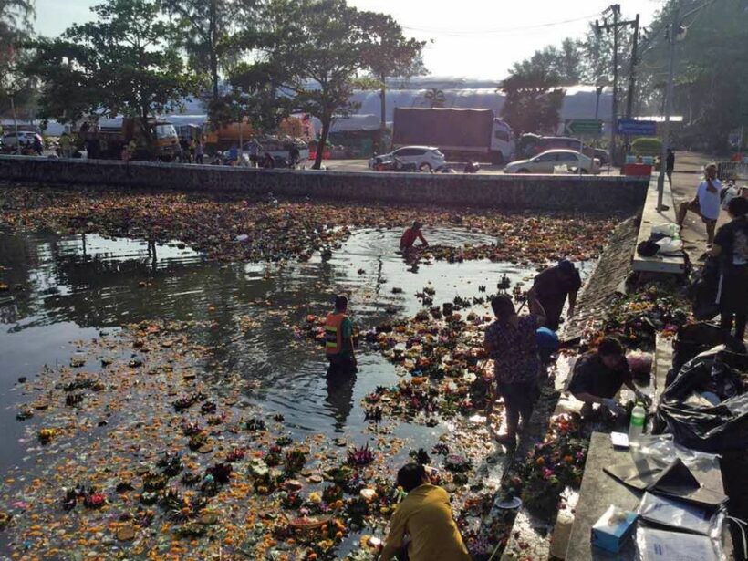 Still clearing the krathongs – post Loy Krathong