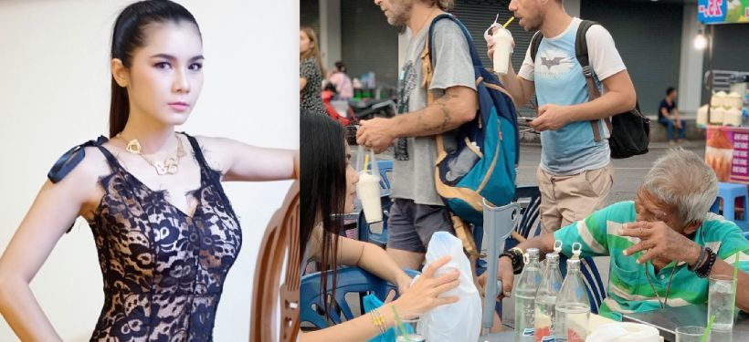 น้องแนท ทั้งสวยและใจบุญ ช่วยเหลือคุณตาขอข้าวกิน | The Thaiger