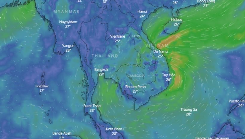 พายุโซนร้อนนากรีพัดฝนตกไทย ตามด้วยอุณหภูมิลด 3-5 องศา | The Thaiger