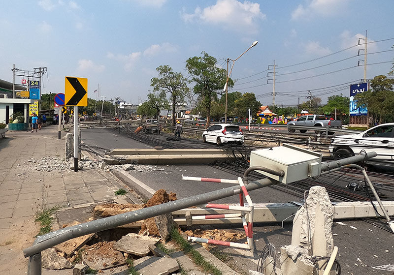 Late night party blamed for major road incident east of Bangkok